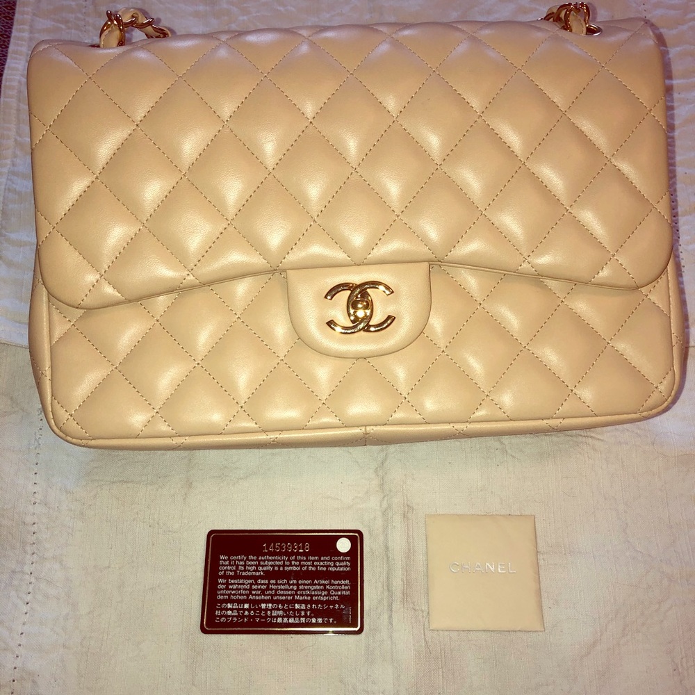 Chanel Classic Double Flap Jumbo Handbag